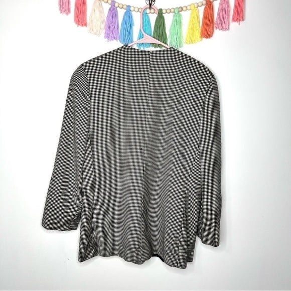 Vintage Pendleton Virgin Wool Herringbone Business Career Button Front Blazer - Picture 11 of 15